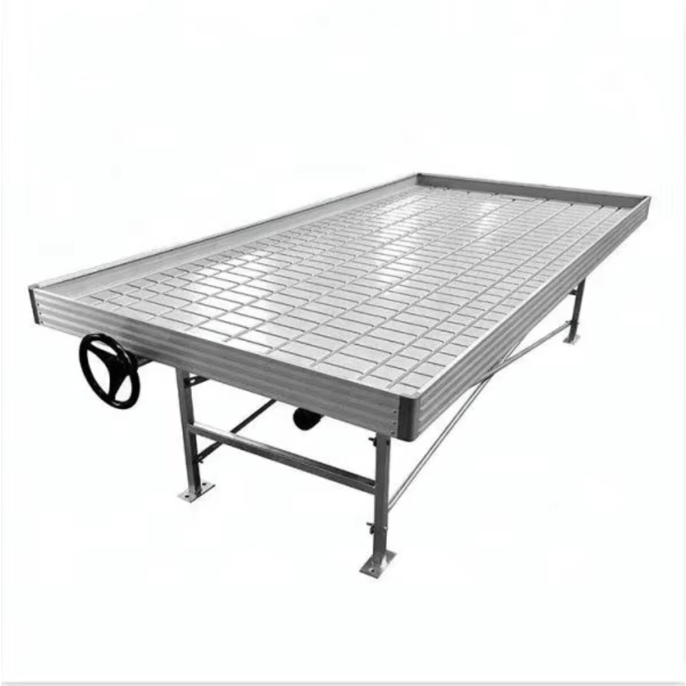 Flood Tray Table - 温室ベンチ、水耕栽培トレイ、スライドテーブル、垂直栽培システム、水耕栽培ローリングベンチ、栽培テーブル