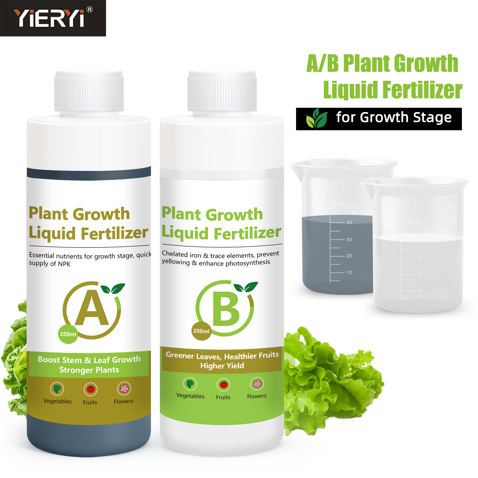 Nutrient Solution Ab - イエイエイ 250ML 水耕栽培養液 AB 液体肥料 急速成長期