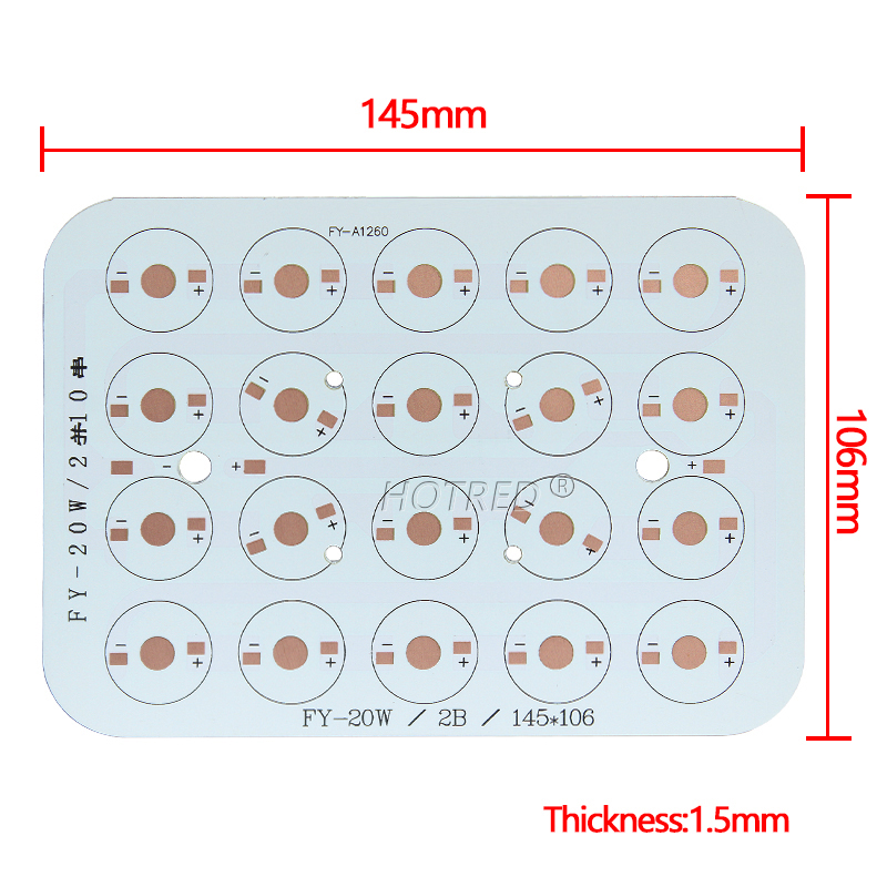 LEDアルミPCB基板基板基板用基板（1W 3W 3535  - Flood Tray Table のレビューと価格